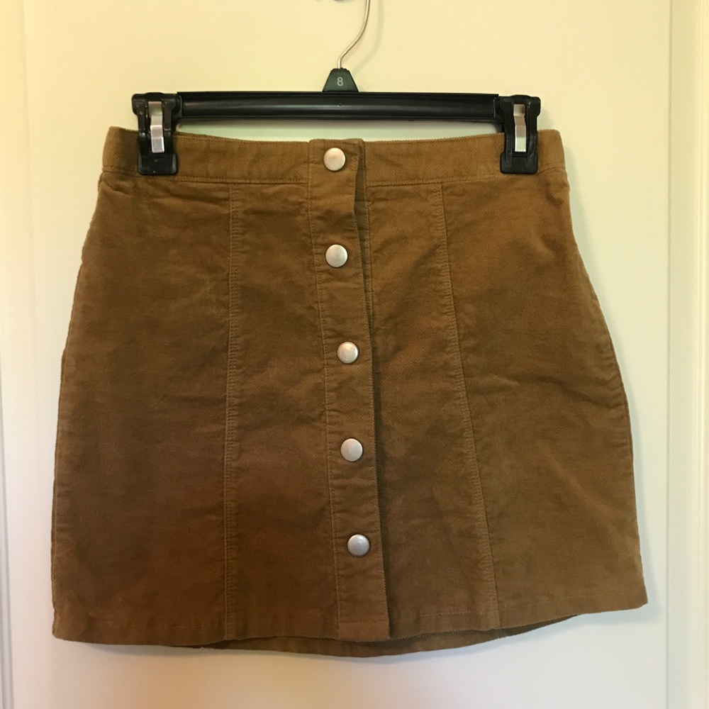 Brown button Skirt
